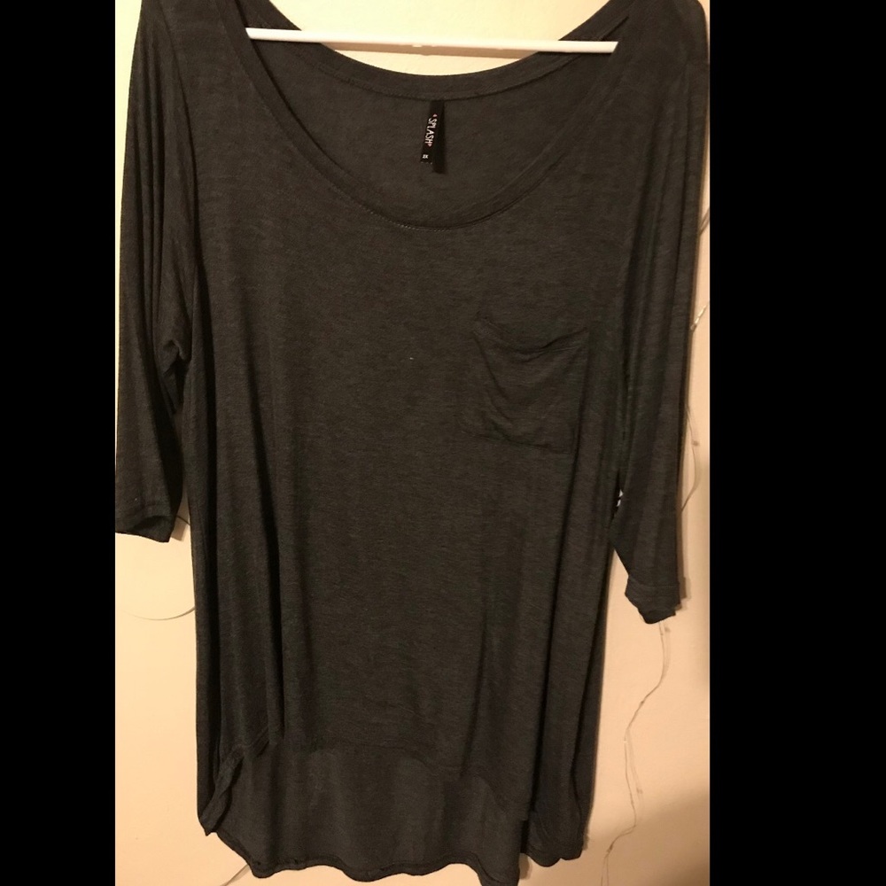 Splash Mesh Top Blouse (2X)